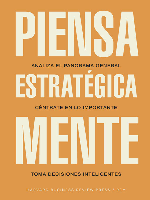 Title details for Piensa estratégicamente by Harvard Business Review - Available